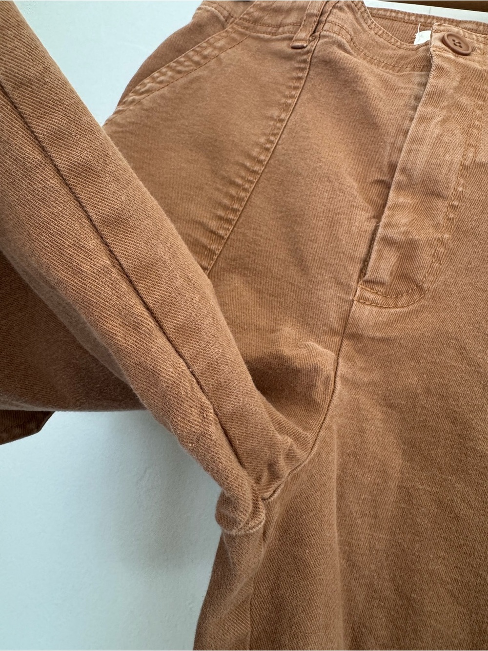 Z Supply Noah Cargo Pant Stretch Cotton Twill Lyocell Chestnut Brown - Picture 7 of 14